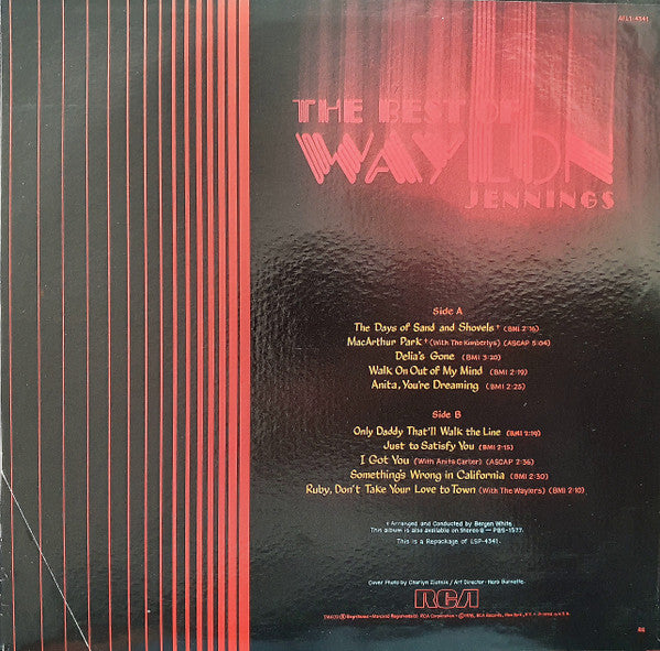 Waylon Jennings : The Best Of Waylon Jennings (LP, Comp, RE)