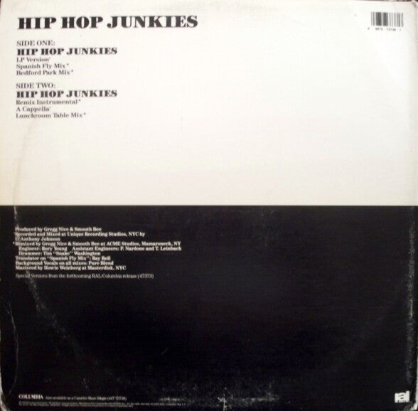 Nice & Smooth : Hip Hop Junkies (12")