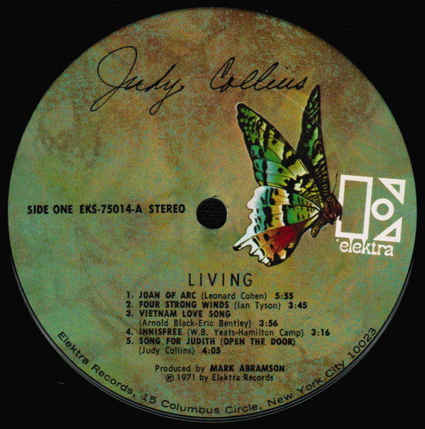 Judy Collins : Living (LP, Album, Gat)