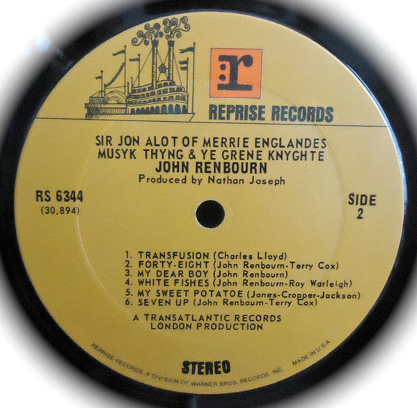 John Renbourn : Sir John Alot Of Merrie Englandes Musyk Thyng & Ye Grene Knyghte (LP, Album, RP)