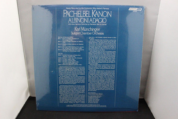 Stuttgarter Kammerorchester, Karl Münchinger : Pachelbel Kanon, Albinoni Adagio, And Other Baroque Favorites By Pachelbel, Bach & Handel (LP, Album)