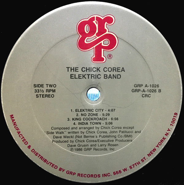 The Chick Corea Elektric Band : The Chick Corea Elektric Band (LP, Album, Club, CRC)