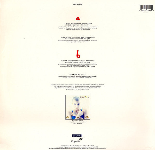 Sinéad O'Connor With MC Lyte : I Want Your (Hands On Me) (12", Single)