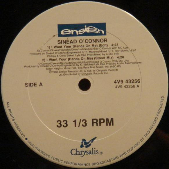 Sinéad O'Connor With MC Lyte : I Want Your (Hands On Me) (12", Single)