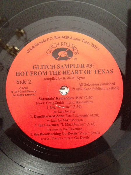 Various : Glitch Sampler #3 - Hot From The Heart Of Texas (LP, Smplr)