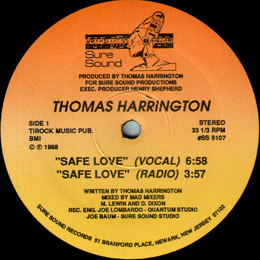 Thomas Harrington : Safe Love (12")