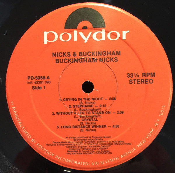 Buckingham Nicks : Buckingham Nicks (LP, Album, M/Print, RE, 53 )