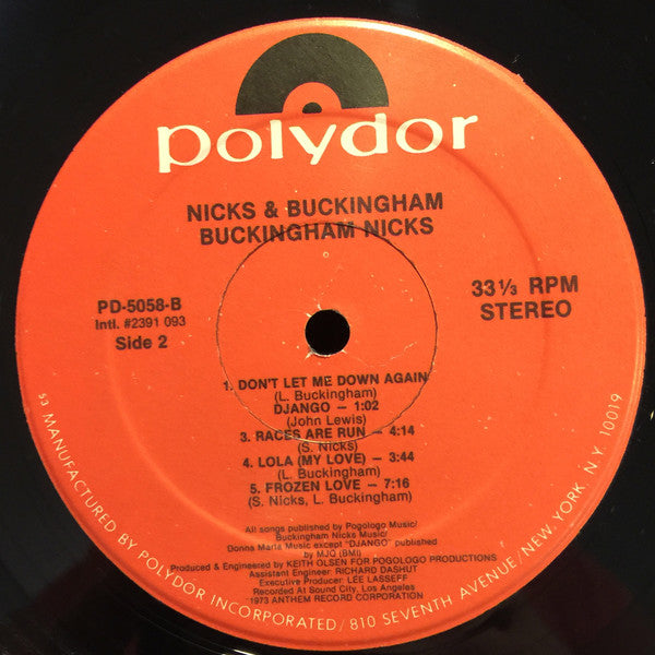 Buckingham Nicks : Buckingham Nicks (LP, Album, M/Print, RE, 53 )