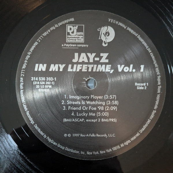 Jay-Z : In My Lifetime, Vol. 1 (2xLP, Album, RE, 180)