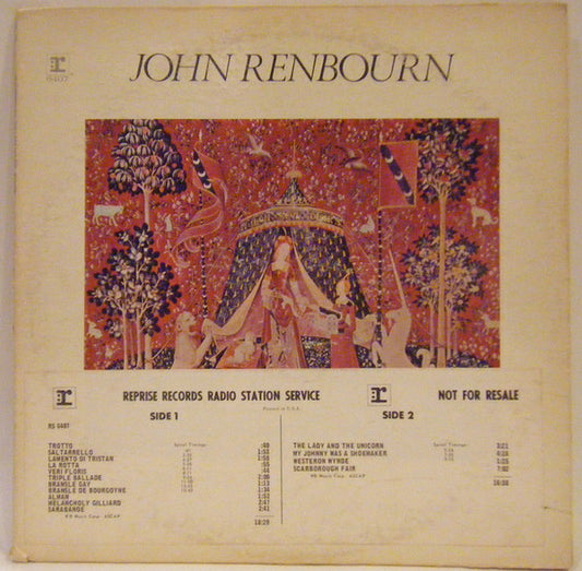 John Renbourn : The Lady And The Unicorn (LP, Album, Promo)