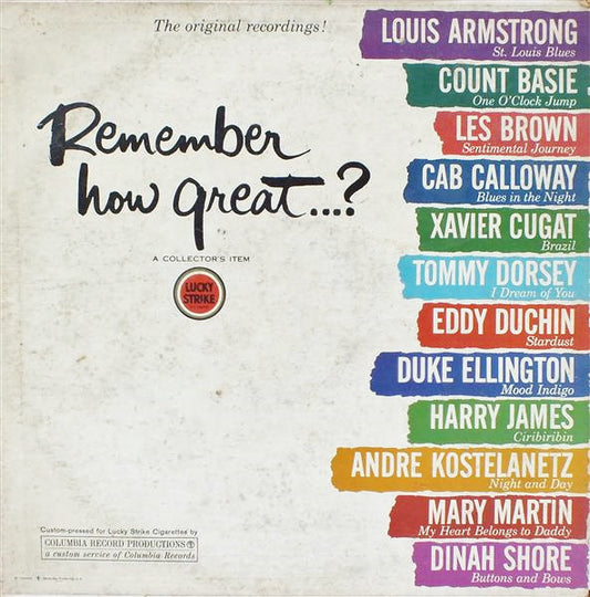 Various : Remember How Great...? (LP, Comp, Mono)