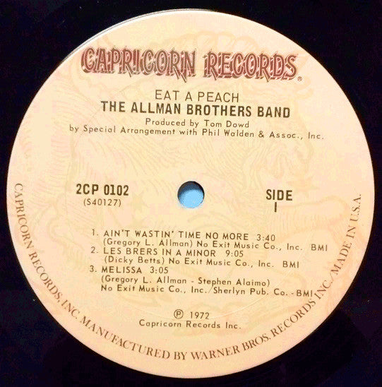 The Allman Brothers Band : Eat A Peach (2xLP, Album, RE, San)