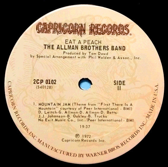 The Allman Brothers Band : Eat A Peach (2xLP, Album, RE, San)