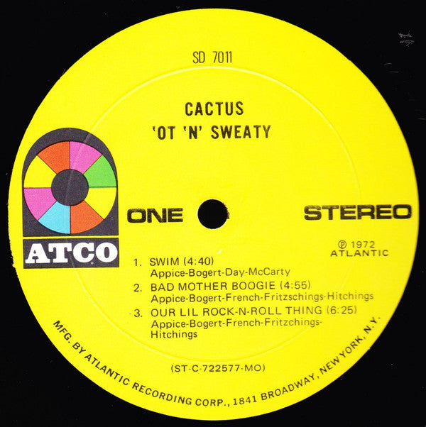 Cactus (3) : 'Ot 'N' Sweaty (LP, Album, Mon)