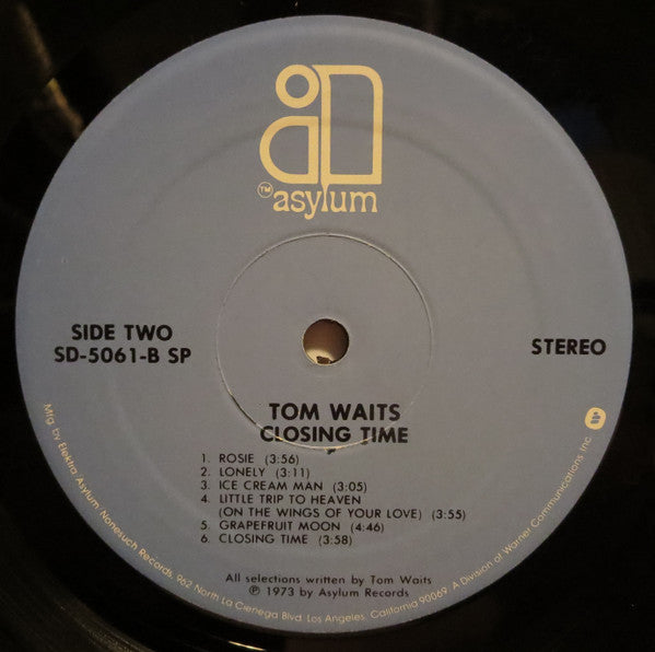Tom Waits : Closing Time (LP, Album, RP, Spe)