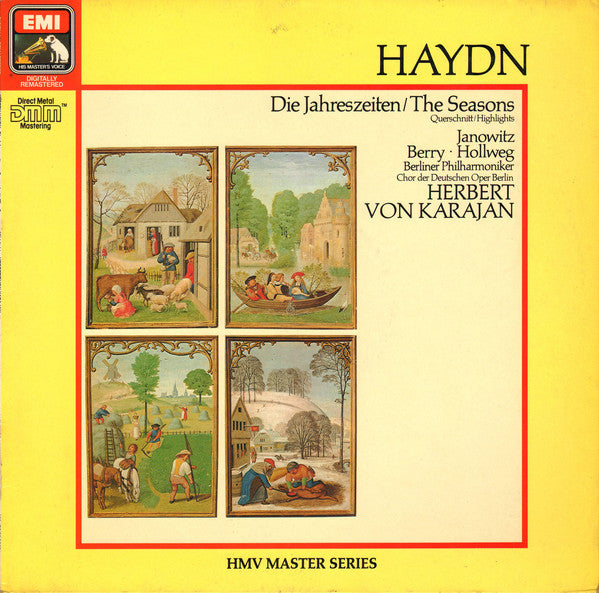 Joseph Haydn, Gundula Janowitz, Walter Berry, Werner Hollweg, Chor der Deutschen Oper Berlin, Berliner Philharmoniker, Herbert von Karajan : Die Jahreszeiten / The Seasons - Querschnitt/Highlights (LP, Comp, RE, RM)