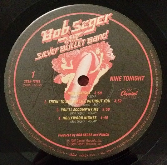 Bob Seger & The Silver Bullet Band* : Nine Tonight (2xLP, Album, Jac)