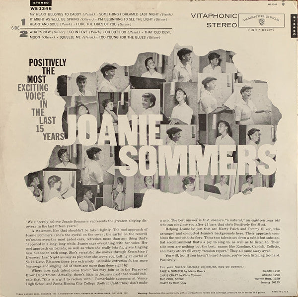 Joanie Sommers : Positively The Most (LP, Album)