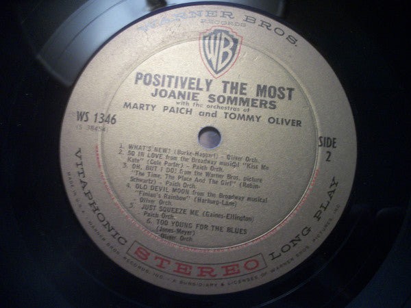 Joanie Sommers : Positively The Most (LP, Album)