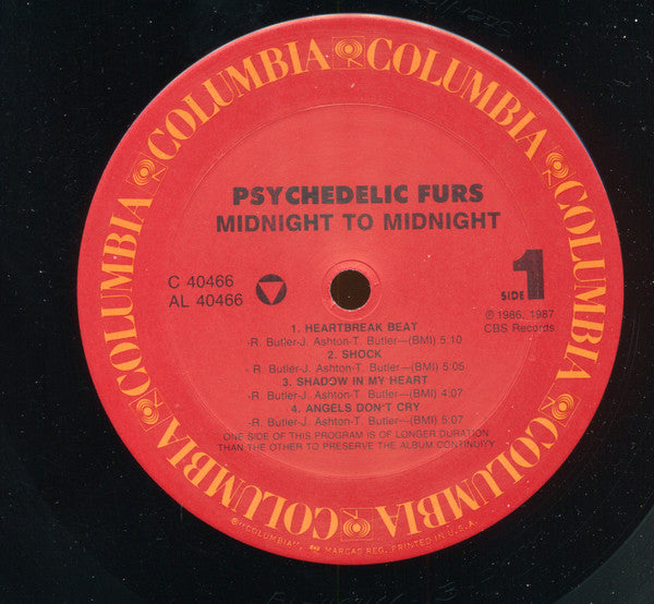 Psychedelic Furs* : Midnight To Midnight (LP, Album, Car)