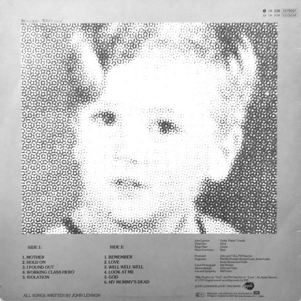 John Lennon / Plastic Ono Band* : John Lennon / Plastic Ono Band (LP, Album, RE)