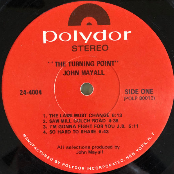 John Mayall : The Turning Point (LP, Album, Scr)