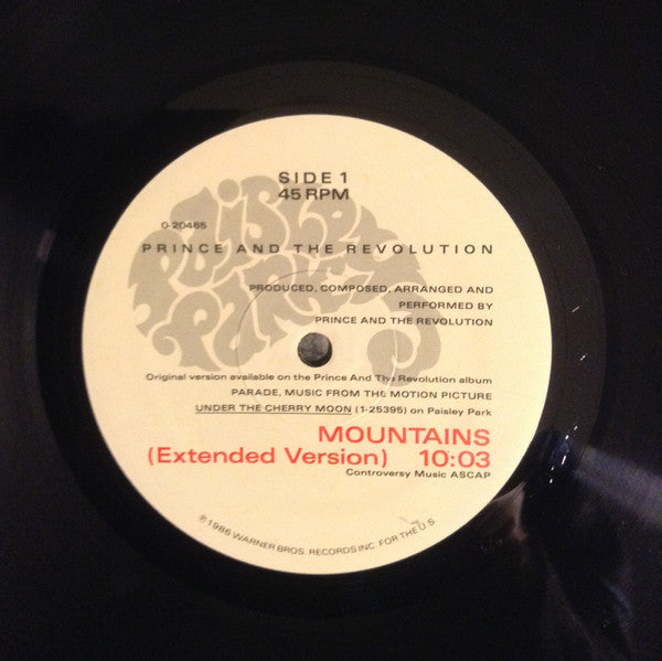 Prince And The Revolution : Mountains (12", Single, Spe)