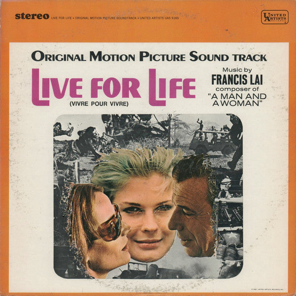 Francis Lai : Live For Life = Vivre Pour Vivre (Original Motion Picture Soundtrack) (LP)