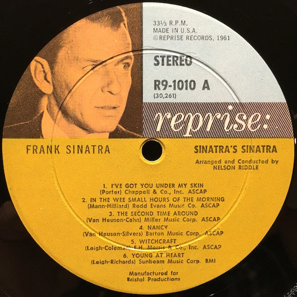 Frank Sinatra Arranged And Conducted By Nelson Riddle : Sinatra's Sinatra (LP, Album, Gat)