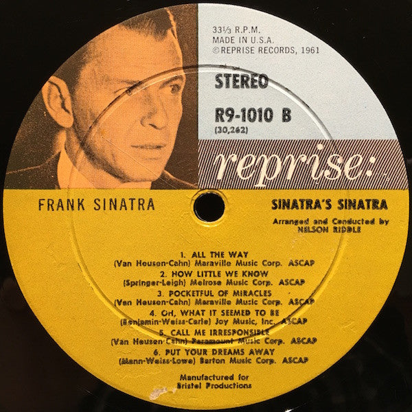 Frank Sinatra Arranged And Conducted By Nelson Riddle : Sinatra's Sinatra (LP, Album, Gat)