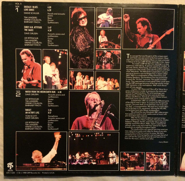 Dave Grusin / Lee Ritenour / Chick Corea / Diane Schuur / Tom Scott : GRP Super Live (2xLP, Album, Club, CRC)
