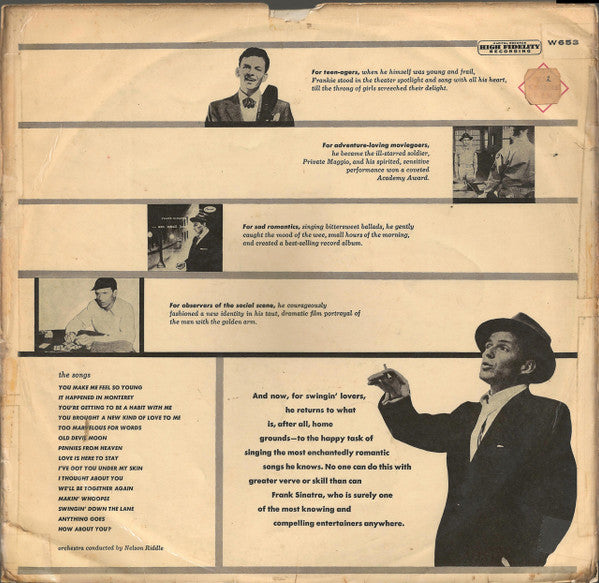 Frank Sinatra : Songs For Swingin' Lovers! (LP, Album, Mono, 1st)