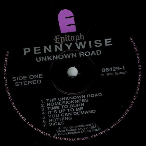 Pennywise : Unknown Road (LP, Album, RE)