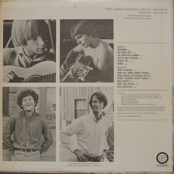 The Monkees : Pisces, Aquarius, Capricorn & Jones Ltd. (LP, Album)