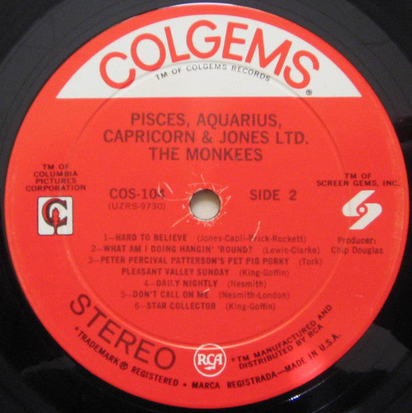 The Monkees : Pisces, Aquarius, Capricorn & Jones Ltd. (LP, Album)