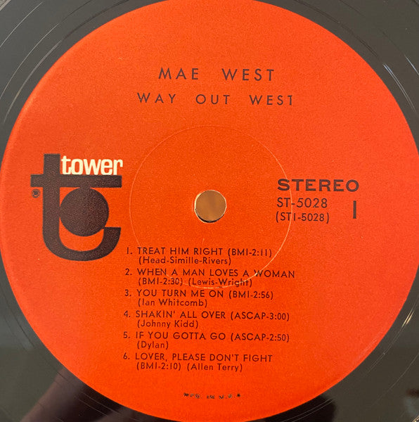Mae West : Way Out West (LP, Album, Scr)