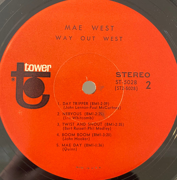 Mae West : Way Out West (LP, Album, Scr)