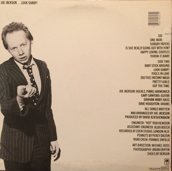 Joe Jackson : Look Sharp! (LP, Album, RE, Ind)