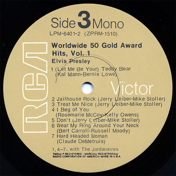 Elvis* : Worldwide 50 Gold Award Hits, Vol. 1 (4xLP, Comp, Mono, RE, NAM + Box)