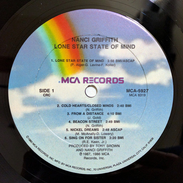 Nanci Griffith : Lone Star State Of Mind (LP, Album, Club)