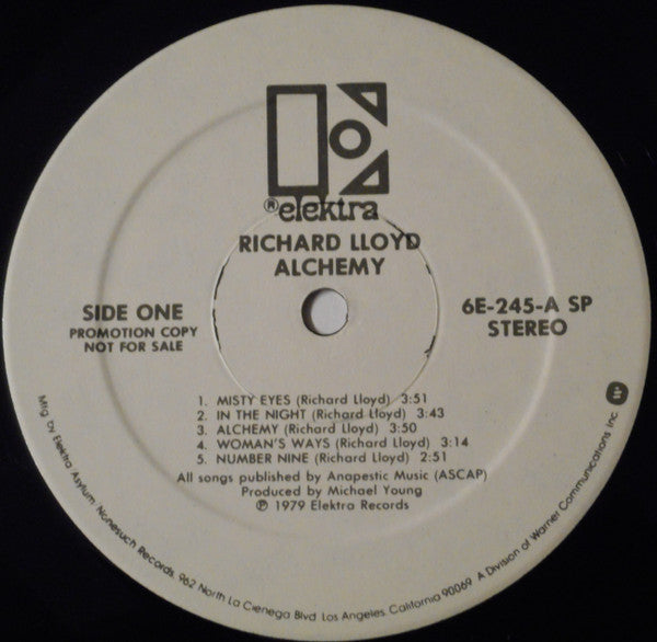 Richard Lloyd : Alchemy (LP, Album, Promo, Spe)