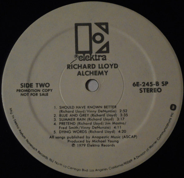 Richard Lloyd : Alchemy (LP, Album, Promo, Spe)