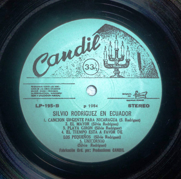 Silvio Rodríguez : Silvio Rodríguez En Ecuador (LP, Comp)