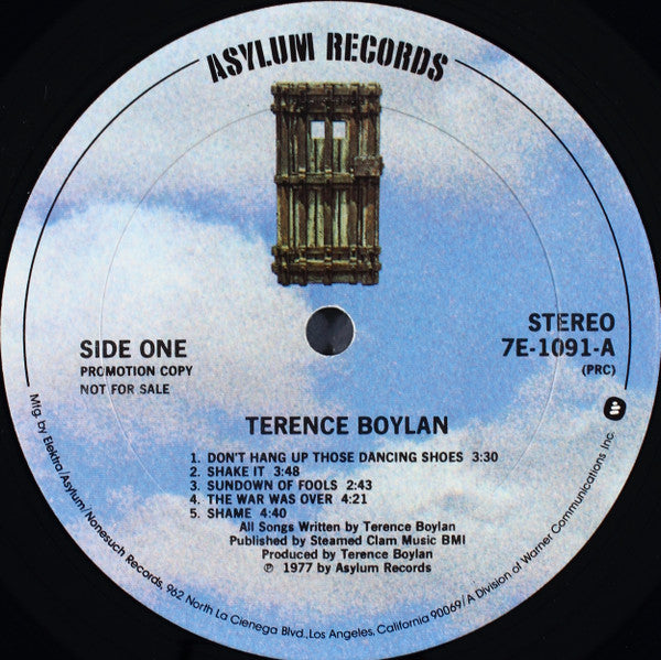 Terence Boylan : Terence Boylan (LP, Album, Promo, PRC)