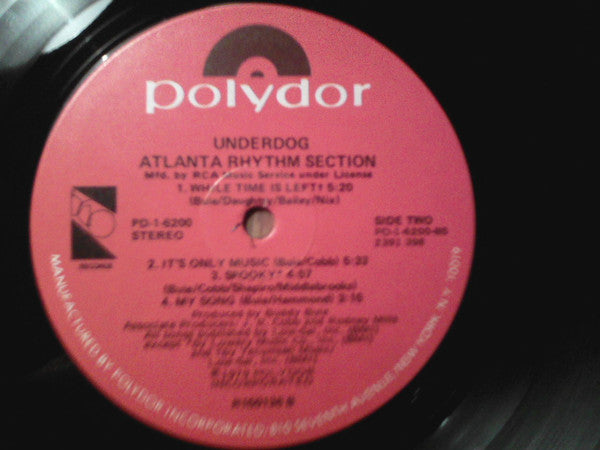 Atlanta Rhythm Section : Underdog (LP, Album, Club)