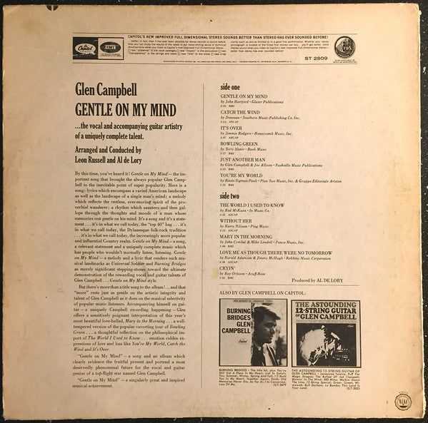 Glen Campbell : Gentle On My Mind (LP, Album)