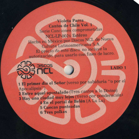 Violeta Parra : Cantos De Chile Vol. 1 (LP, Album)