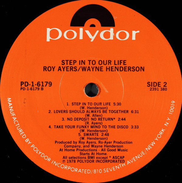 Roy Ayers & Wayne Henderson : Step In To Our Life (LP, Album, PRC)