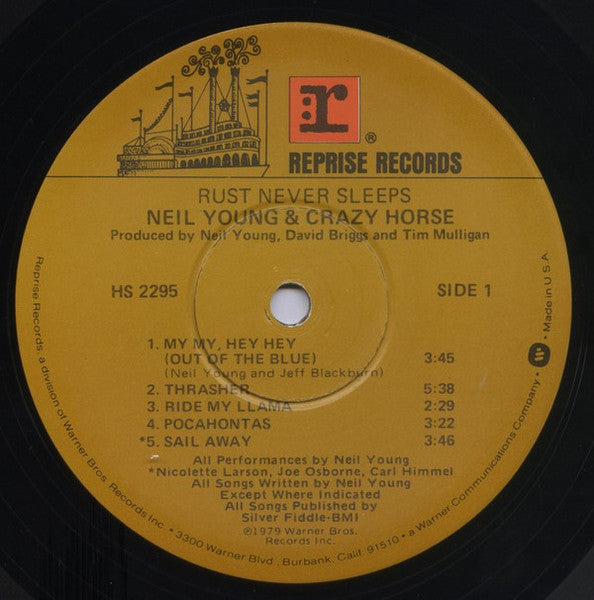 Neil Young & Crazy Horse : Rust Never Sleeps (LP, Album)