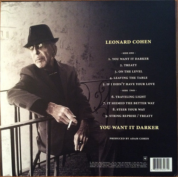 Leonard Cohen : You Want It Darker (LP, Album)